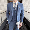 Men's Three-piece Suit Business Suit Solid Color Suit Vest Trousers