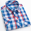 Cotton Men's Plaid Short-sleeved Shirt