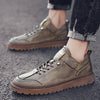 British Style All Match High Top Leather Shoes Men