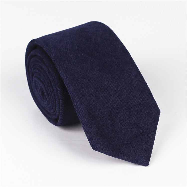 Solid color casual tie