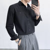 Spring New Light Mature Style Long-Sleeved Shirt Young Men Handsome Temperament Casual