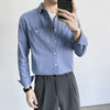 Spring New Light Mature Style Long-Sleeved Shirt Young Men Handsome Temperament Casual