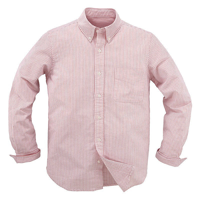 Men's Plaid White Long Sleeve Trendy Spring Summer Top