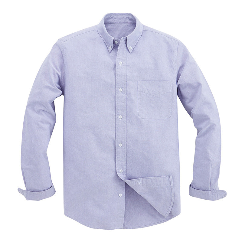 Men's Plaid White Long Sleeve Trendy Spring Summer Top