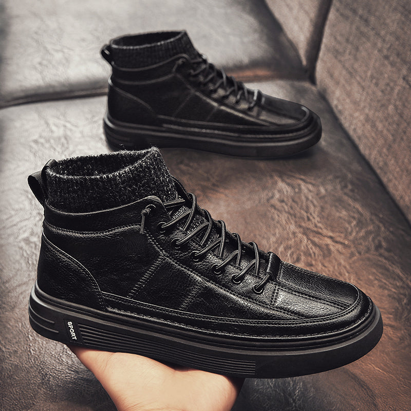 Men's Tooling Plus Fleece Warm High-top Martin Boots