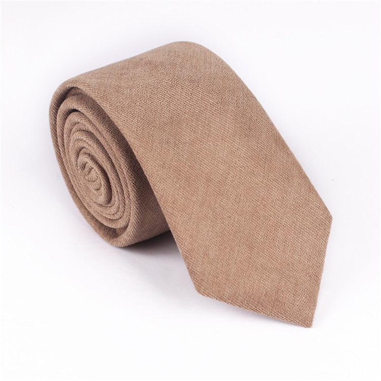 Solid color casual tie