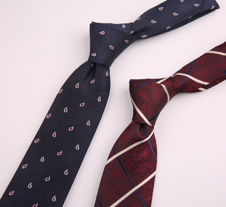 Men's Polyester Striped Flower Fashion Business Formal Tie