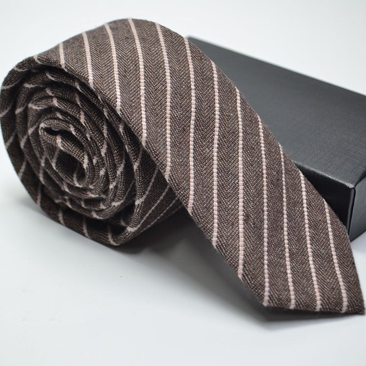 Wedding dress tie imitation wool plaid striped tie