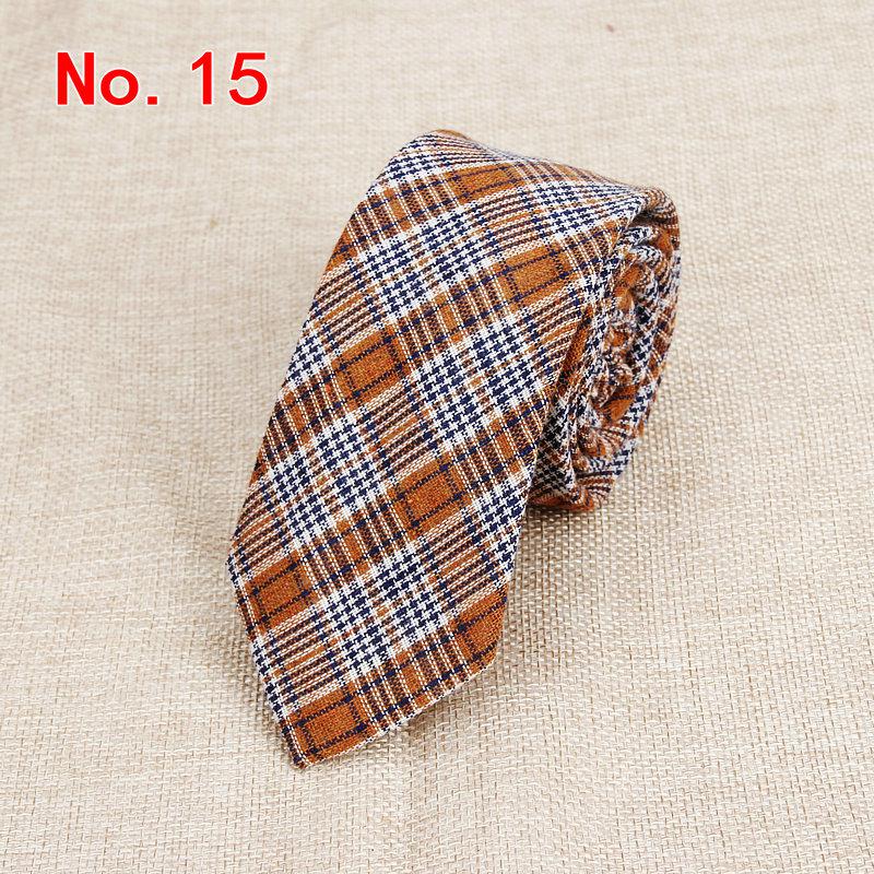 Men's cotton check tie