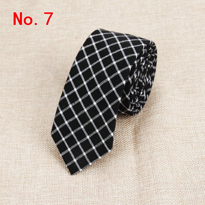 Men's cotton check tie