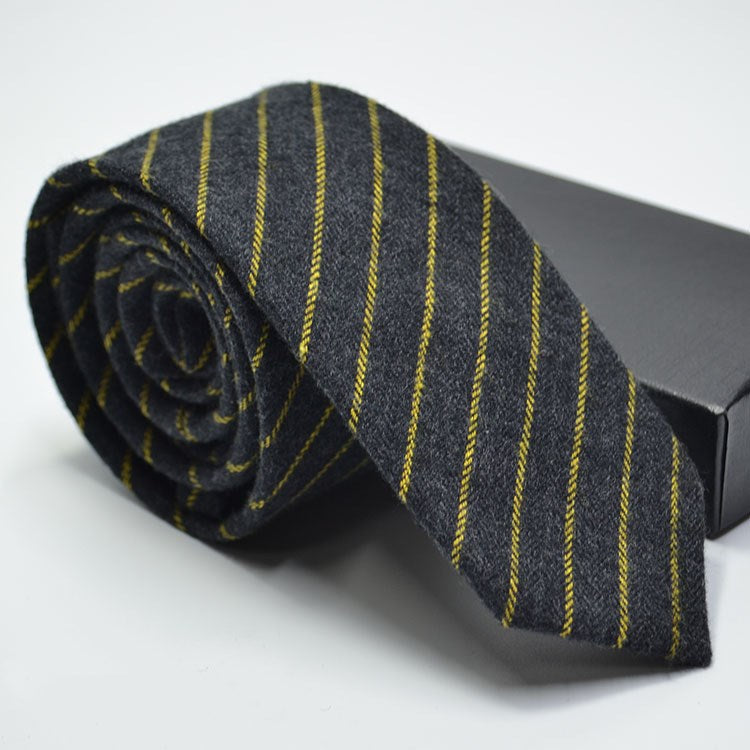 Wedding dress tie imitation wool plaid striped tie