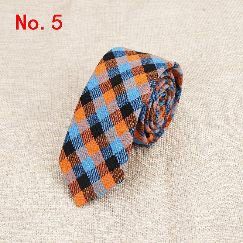 Men's cotton check tie