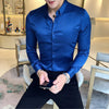 Men's British casual long sleeve shirt