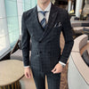 Men's Casual Business Suit Three-piece Slim-fit Officiating Ceremony