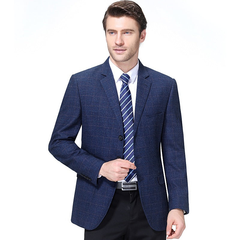 Korean Version Of Slim High-grade Men's Coat Plaid