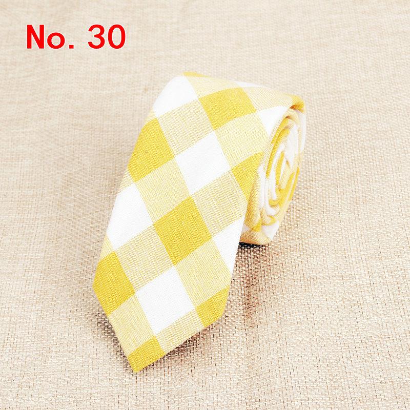 Men's cotton check tie