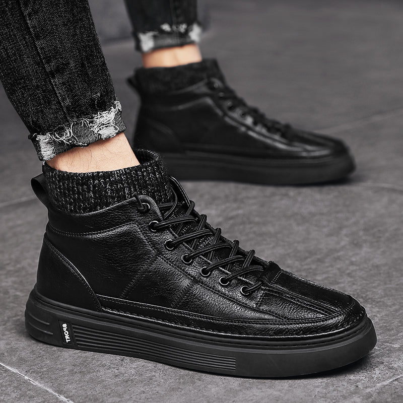 Men's Tooling Plus Fleece Warm High-top Martin Boots