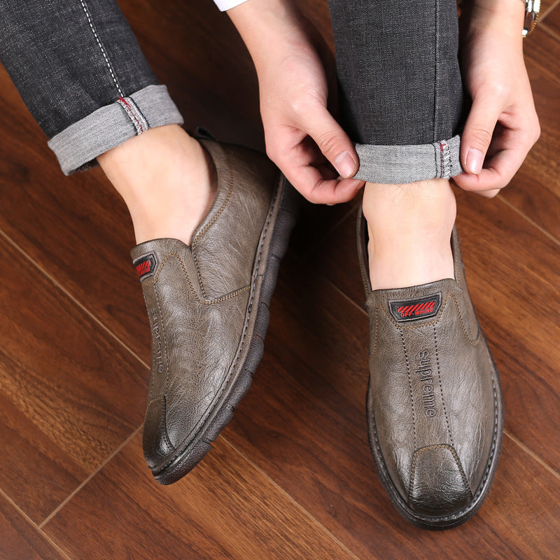 Men's Genuine Leather Business Casual Breathable Soft Leather Sole