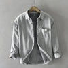 New Men's Brushed Fleece Striped Shirt Jacket