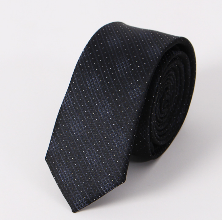 Men's formal business casual Korean version of ultra-narrow tie polyester silk jacquard tie