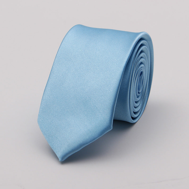 Solid color casual tie