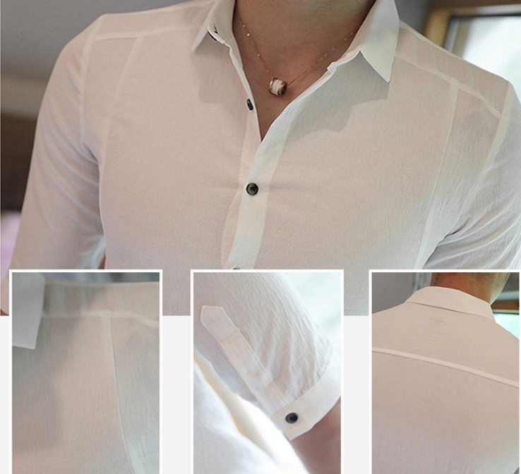 Men's solid color shirt