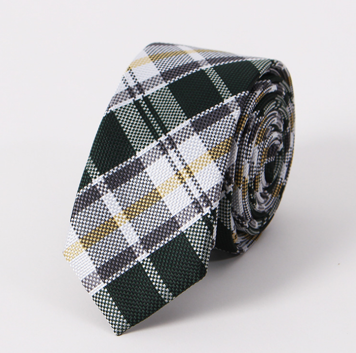 Men's formal business casual Korean version of ultra-narrow tie polyester silk jacquard tie