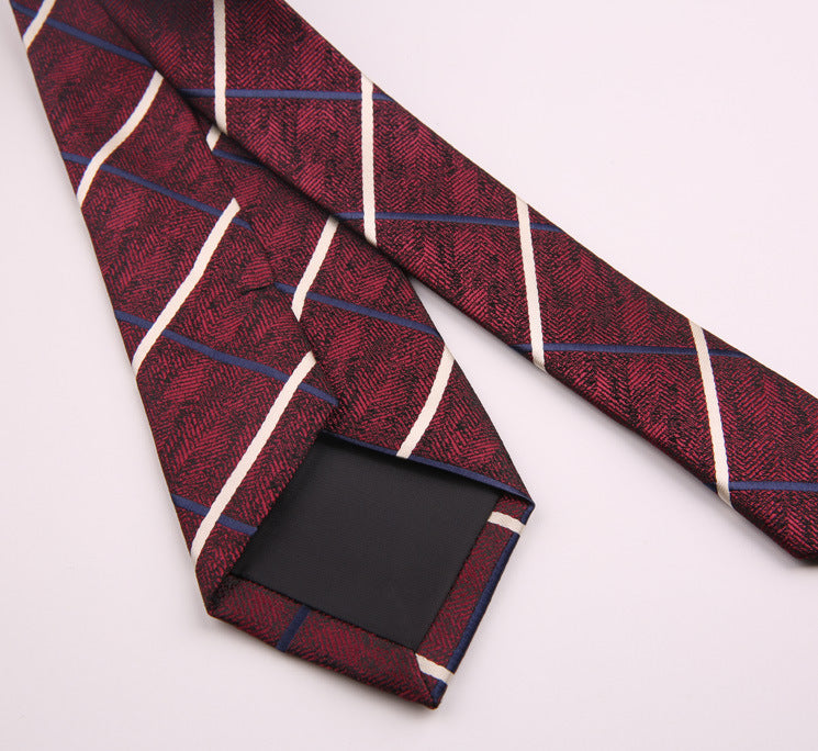 Men's Polyester Striped Flower Fashion Business Formal Tie