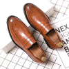 Men's Casual Retro British Slip-on Round Toe Casual Shoes