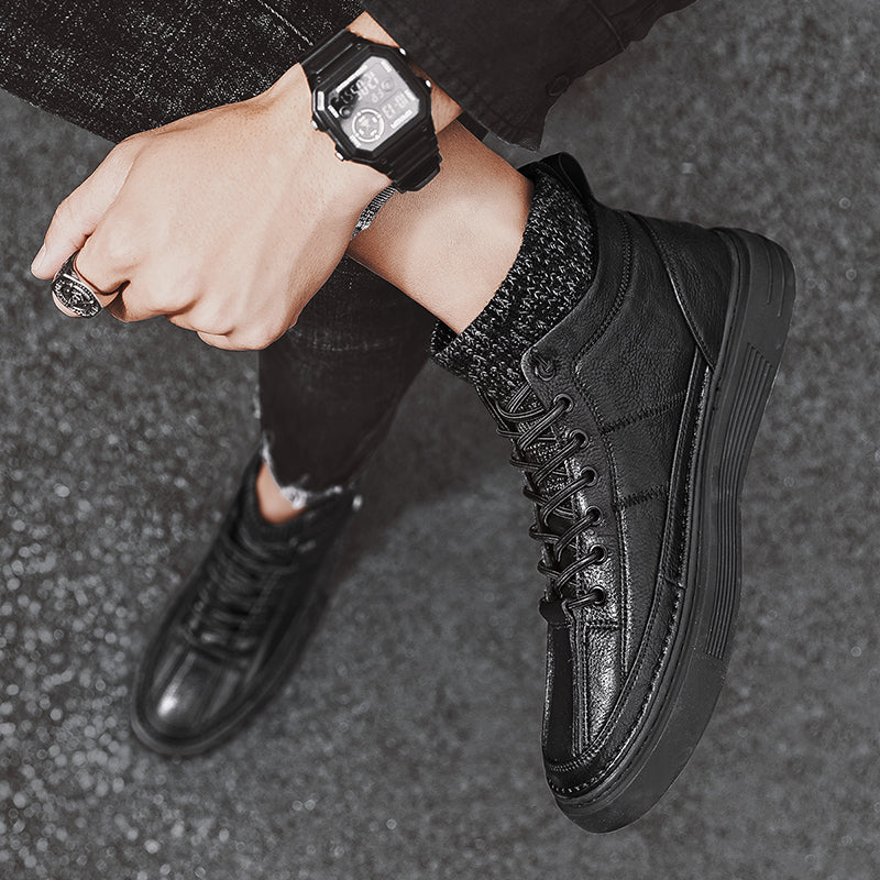 Men's Tooling Plus Fleece Warm High-top Martin Boots