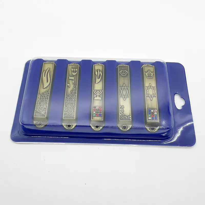 Star Of David Western Wall Pewter Mezuzah