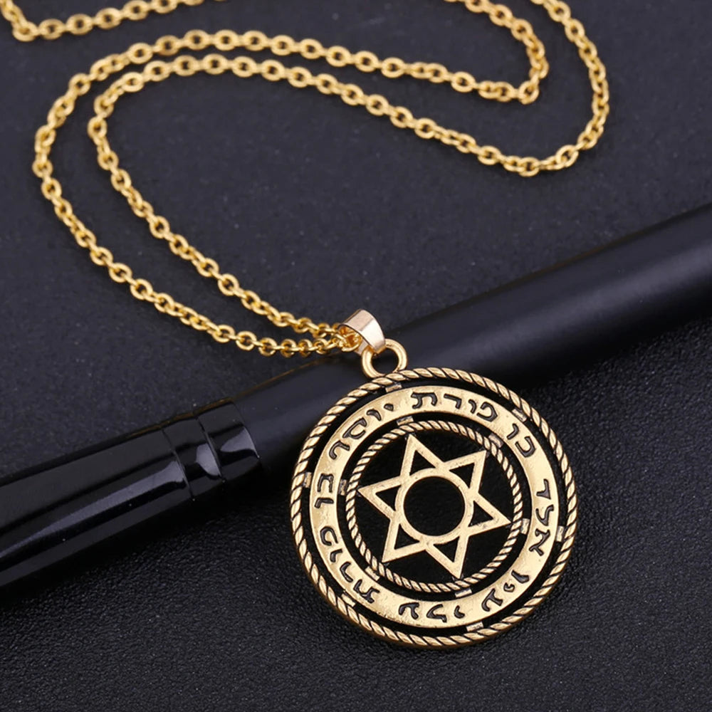 Hollow Out Star Of David Pendant Necklace
