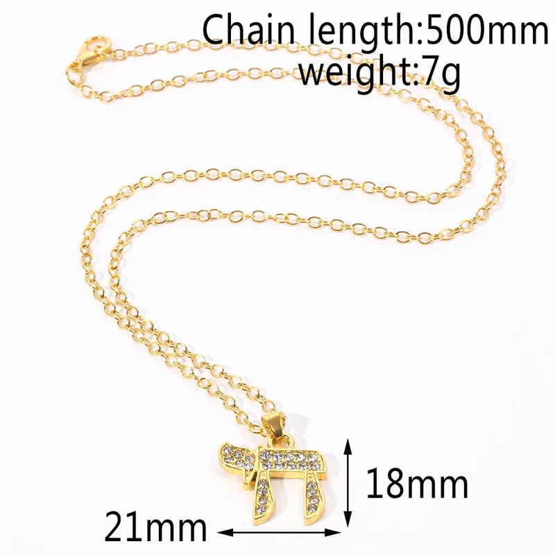 Egyptian Chai Symbol Chain Pendant High Quality Necklace