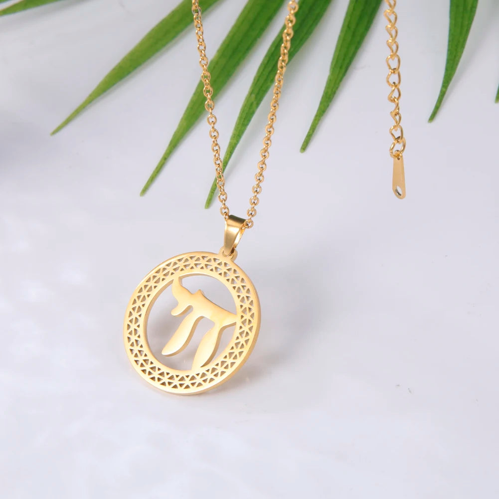 Jewish Chai Amulet Pendants Charm Necklaces