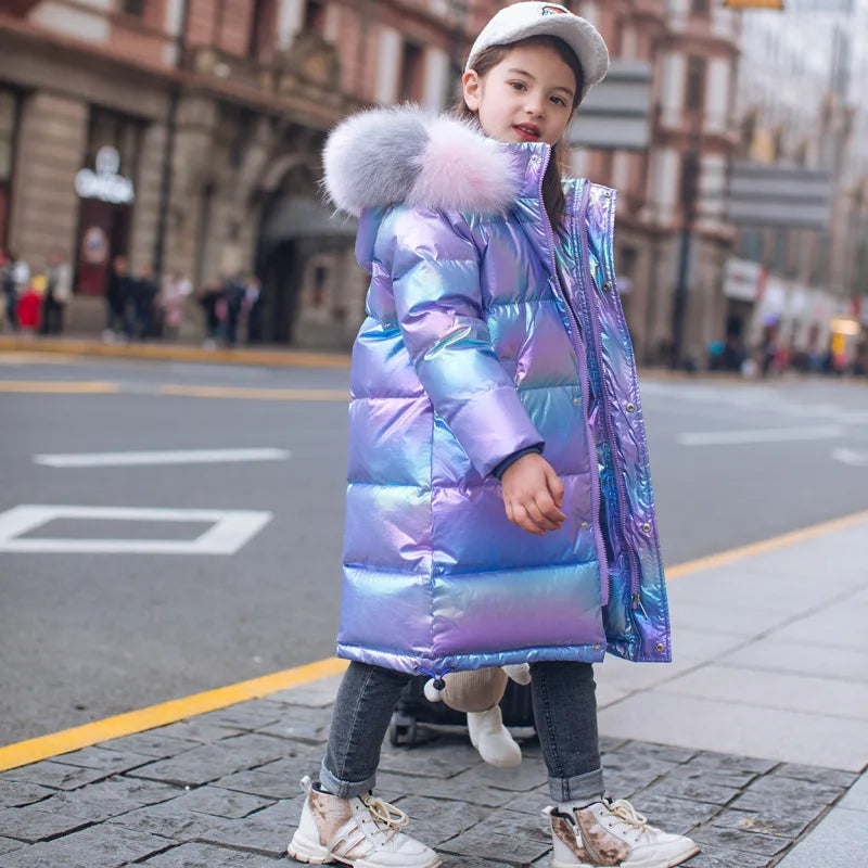 Shiny Galaxy Gradient Down Coat