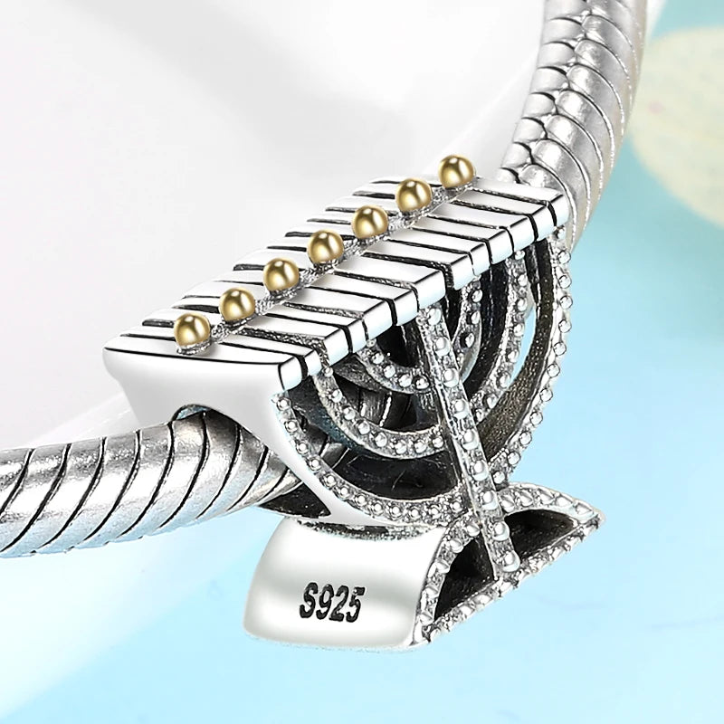 Menorah Judaica Jewish Beads Charms Jewelry