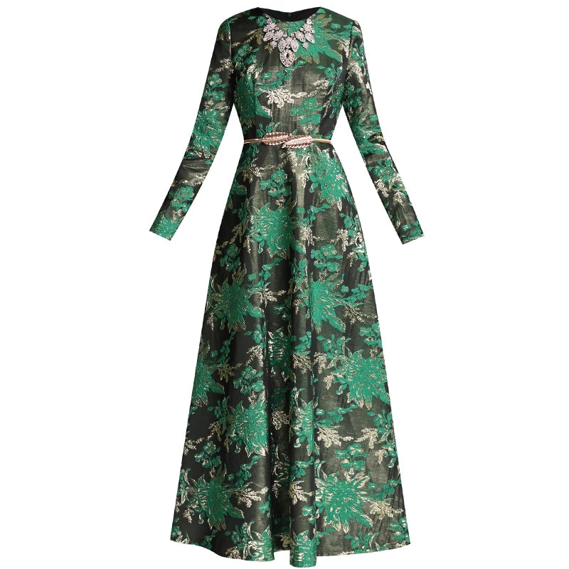 Jacquard Printed Long Dress