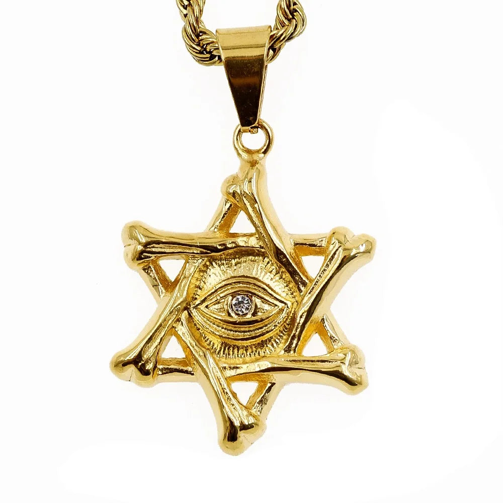 Jewish Star Of David Necklace Long Necklace