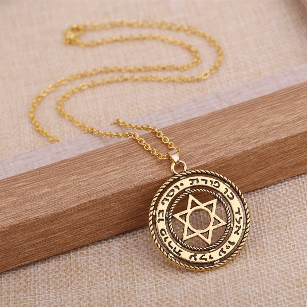 Hollow Out Star Of David Pendant Necklace