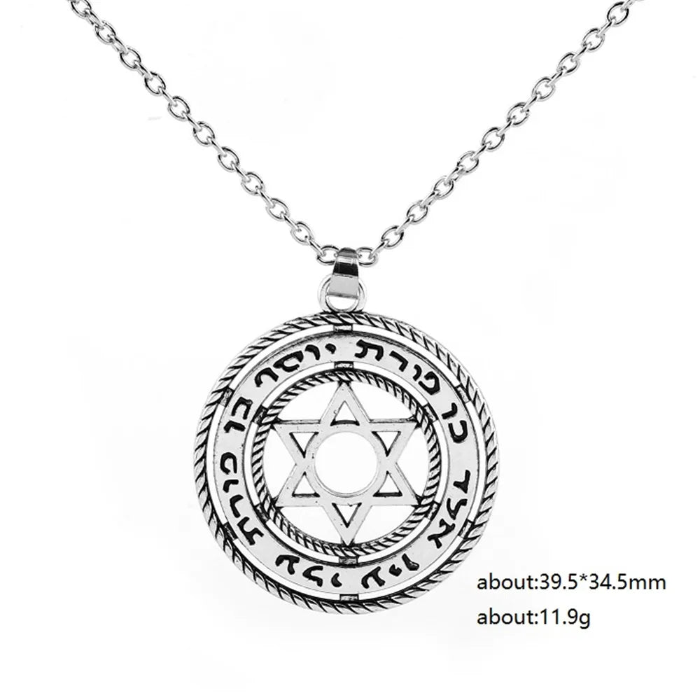 Hollow Out Star Of David Pendant Necklace