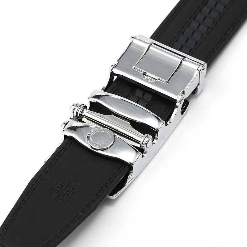 [LFMB] Mens Belts Luxury Men Leather Belt 2016 Cowskin Fashion Genuine Leather Buckle Waist High Quality Male Wedding Metal