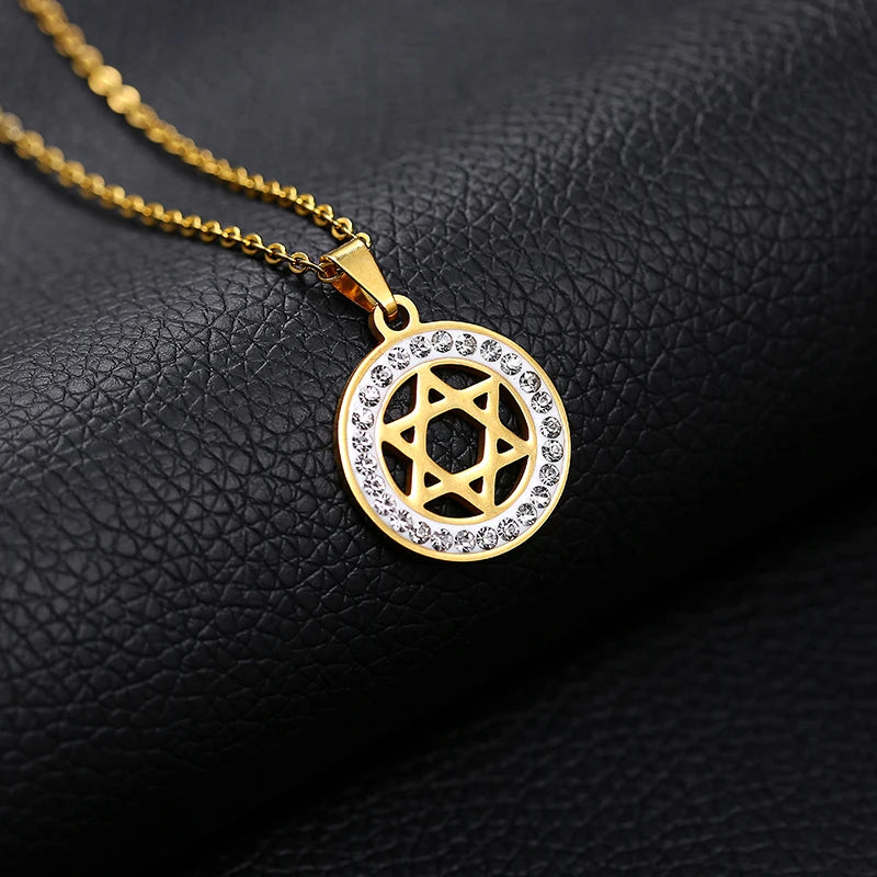Jewish Shield Magen Star Of David Pendant Necklace