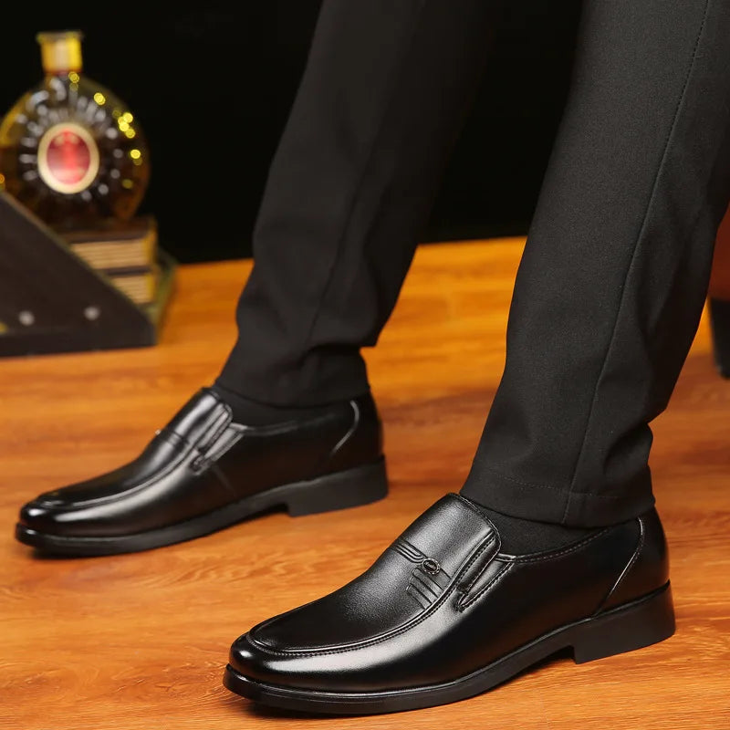 Luxury Brand Men Leather Formal Business Shoes Male Office Work Flat Shoes Oxford Breathable Party Wedding Anniversary Shoes