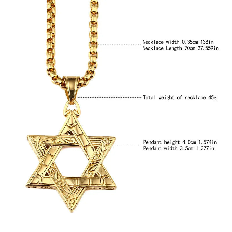 Messianic Jewish Shema in Star of David necklace