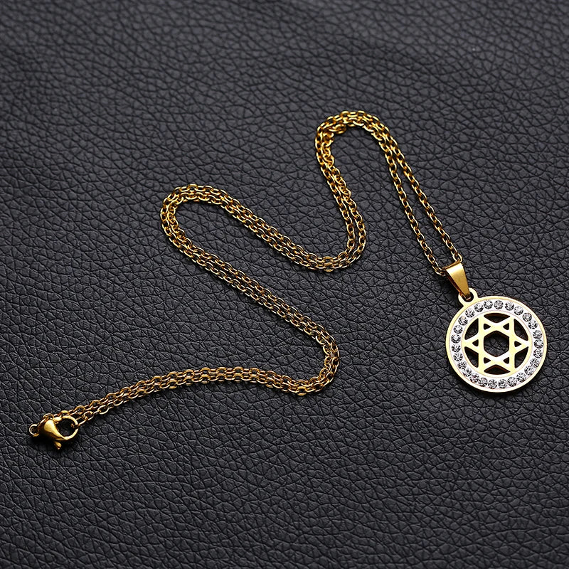 Jewish Shield Magen Star Of David Pendant Necklace