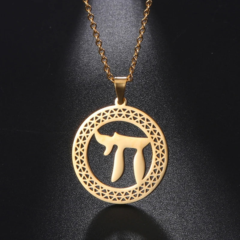 Jewish Chai Amulet Pendants Charm Necklaces