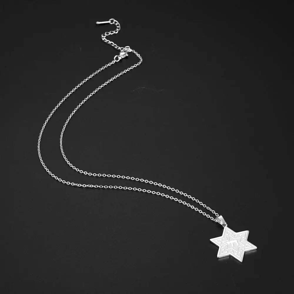 Jewish Judaism Star Of David Chai Pendant Necklace