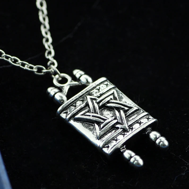 Torah Scroll Religious Men Pendant Necklace
