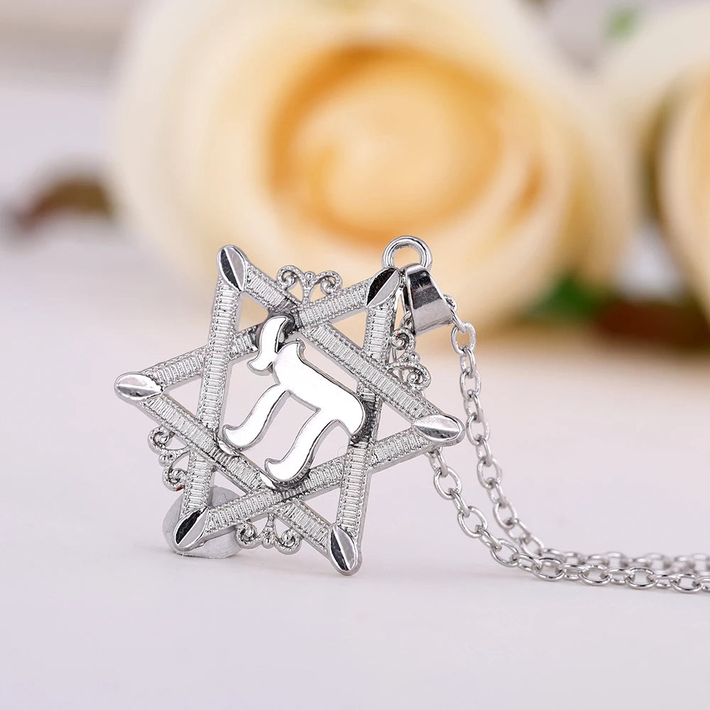 Hexagram Chai Pendant Star Of David Necklace