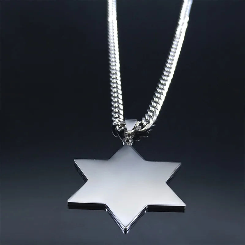Hexagram Hebrew Jewish Chai David Star Necklaces